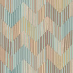 Missoni Home BETULLE 10523 A soothing blend of powder blue, soft sea blue, champagne gold, ros...