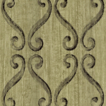 Nina Campbell Wilmington NCW4107-04 Metallic pistachio and black.