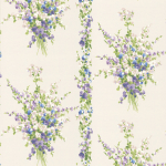 Nina Campbell Suzhou NCW4184-04 Blues and lilacs on ivory.