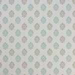 Nina Campbell Camille NCW4303-03 Aqua and beige on a white background
