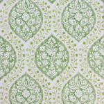 Nina Campbell Marguerite NCW4304-01 Green on an ivory background
