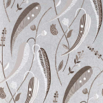 Nina Campbell Colbert NCW4353-06 taupe and ivory on a silver background
