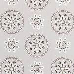 Nina Campbell Garance NCW4354-03 dark brown and white on a French grey background