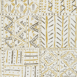 Nina Campbell Cloisters NCW4391-01 A gentle, geometric design featuring a patchwork pattern using soft...