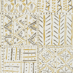 Nina Campbell Cloisters NCW4391-01 A gentle, geometric design featuring a patchwork pattern using soft...