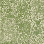 Mind The Gap SARKOZI EMBROIDERY WP30026 Featuring herbal green floral and leaf patterns on a beige background.