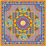 Dolce & Gabbana SOL CARRETTO - PANEL TCW011TCAHPUC092 A vibrant mix of bold colours including red, yellow, blue, green, a...