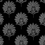 Today Interiors PALM TREES TR71000 Charcoal-black background with shimmering silver trees adds luminou...