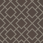 Osborne & Little Herrick W5721-06 Taupe pattern edged in black and gilver metallic on deep brown back...