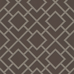 Osborne & Little Herrick W5721-06 Taupe pattern edged in black and gilver metallic on deep brown back...