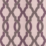 Osborne & Little Cannetille W6434-02 In two shades of silvery purple against very pale muted lilac.