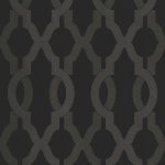 Osborne & Little Cannetille W6434-03 In silver glitter on matte black.