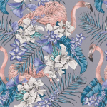 Matthew Williamson Flamingo Club W6800-05 Blue/Pink/Silver