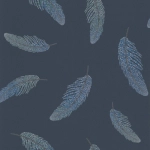 Matthew Williamson Adornado W7261-01 Navy/Sapphire - jewel coloured feathers in sapphire blue against a ...