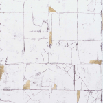 Osborne & Little Faenza Tile W7332-01 Stone coloured tiles with metallic gold highlights