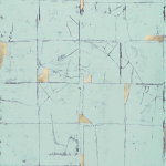 Osborne & Little Faenza Tile W7332-03 Duck egg blue tiles with metallic gold highlights