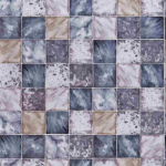 Osborne & Little Hammam W7335-01 Metallic tiles in tones of grey, pewter, burnished gold and silver