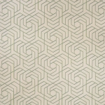 Osborne & Little Hexagon Trellis W7352-02 Shadowed trellis in apple and green on parchment background