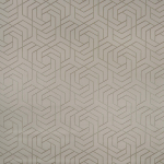 Osborne & Little Hexagon Trellis W7352-04 Shadowed trellis in metallic gilver and taupe on mid taupe background