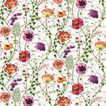 Osborne & Little Lamorran Trail W7684-01 Fuchsia - Pink and purple blooms, set against a natural background.