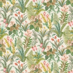 Osborne & Little Calla Lily W7812-04 Forest - Multi coloured flowers and leaves in muted greens, browns ...