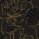 Today Interiors VIOLA WH40700 Charcoal grey iridescent background with matte black and metallic g...