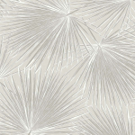 Today Interiors PALM WH41505 Slightly metallic silver background with matte grey and white palm ...