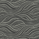 Today Interiors WAVESCAPE WH41700 Matte black with softly metallic silver wave-like linear detailing.