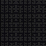 Today Interiors GREEK KEY II WH41920 Deep charcoal background with glossy black Greek key motif—dark, bo...