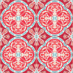 Mind The Gap Rufous Tile WP20055 Blue, Red, White
