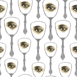 Mind The Gap Mirror's Eye WP20082 Black, Taupe, White
