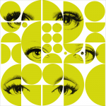 Mind The Gap Eyes and Circles WP20085 Black, Green, White
