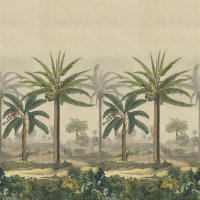 Designers Guild Palm trail scene 2 sepia