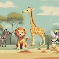 Today Interiors SAFARI FRIENDS MURAL