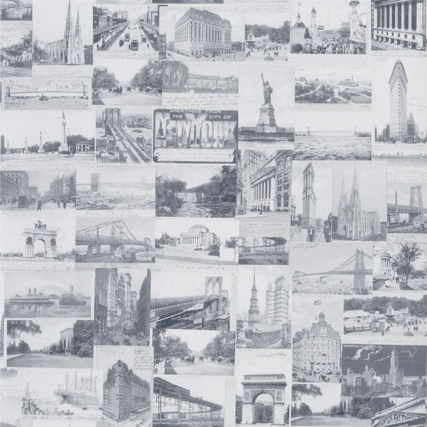 New york postcard - Multi Colour Wallpaper