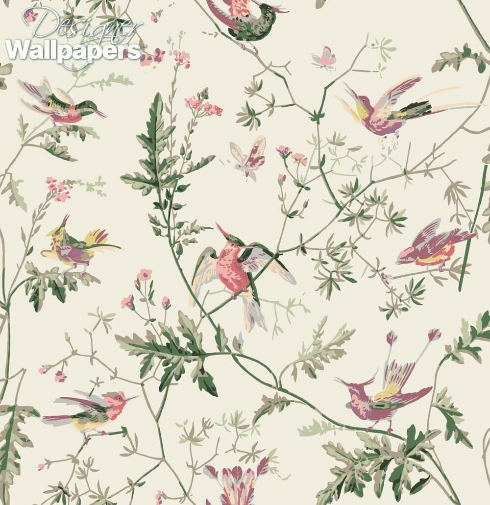 Cole & Son Hummingbirds Cotton Fabrics Next Day Delivery Designer