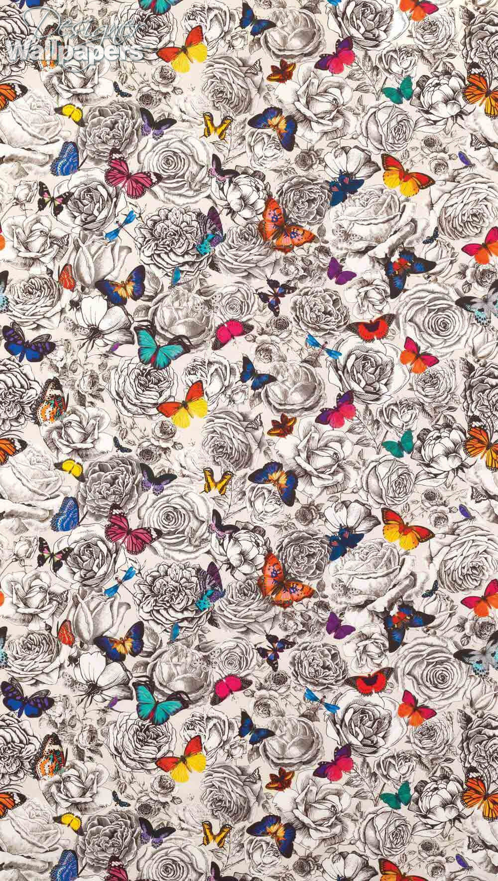 Osborne & Little Butterfly Garden Fabric - Next Day Delivery | Designer