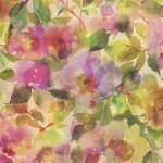 Designers Guild Surimono PDG1062/01 Berry- Multi coloured flowers in tones of pink, green and  yellow o...