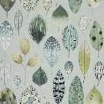 Designers Guild Tulsi PDG1060/04 Dove- Leaves in sage, blues and soft teals on a duck egg background