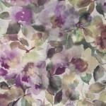 Designers Guild Surimono PDG1062/03 Amethyst - Coloured flowers in purples and lilacs on a neutral back...