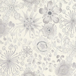 Missoni Home MAGIC GARDEN 10311 Chalk white background with soft tonal greys and silver 