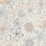 Missoni Home MAGIC GARDEN 10314 Shell white background with soft pastel flowers in pale blue,  taup...
