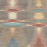 Missoni Home SUNRISE FLAME 10322 Warm palette of soft coral, salmon pink, pale sky blue and aqua, cr...
