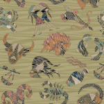 Missoni Home CONSTELLATIONS 10350 Warm beige brown earth tones contrasting with cool shades of teal a...