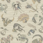 Missoni Home CONSTELLATIONS 10351 Vibrant collage of woven fabric fish in varied pastel and jewel tones