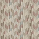 Missoni Home BETULLE 10524 Chevron zigzag pattern in warm blush and clay hues on a sandy beige...