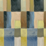 Designers Guild Otto mosaic dusk PDG1108/01 Multi-colour pattern featuring a sequence of rectangles in painterl...
