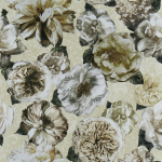 Designers Guild Pahari PDG1128/03 Painted flowers in shades of white and peach against a vanilla grou...