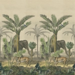 Designers Guild Palm trail scene 1 sepia PJD6007/01 Sepia