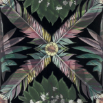 Christian Lacroix Feather Park Jais PCL7042/01 Jais - Black/Pink/Green 
